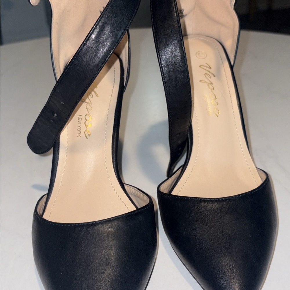 Vepose Black Classic Stiletto Heels